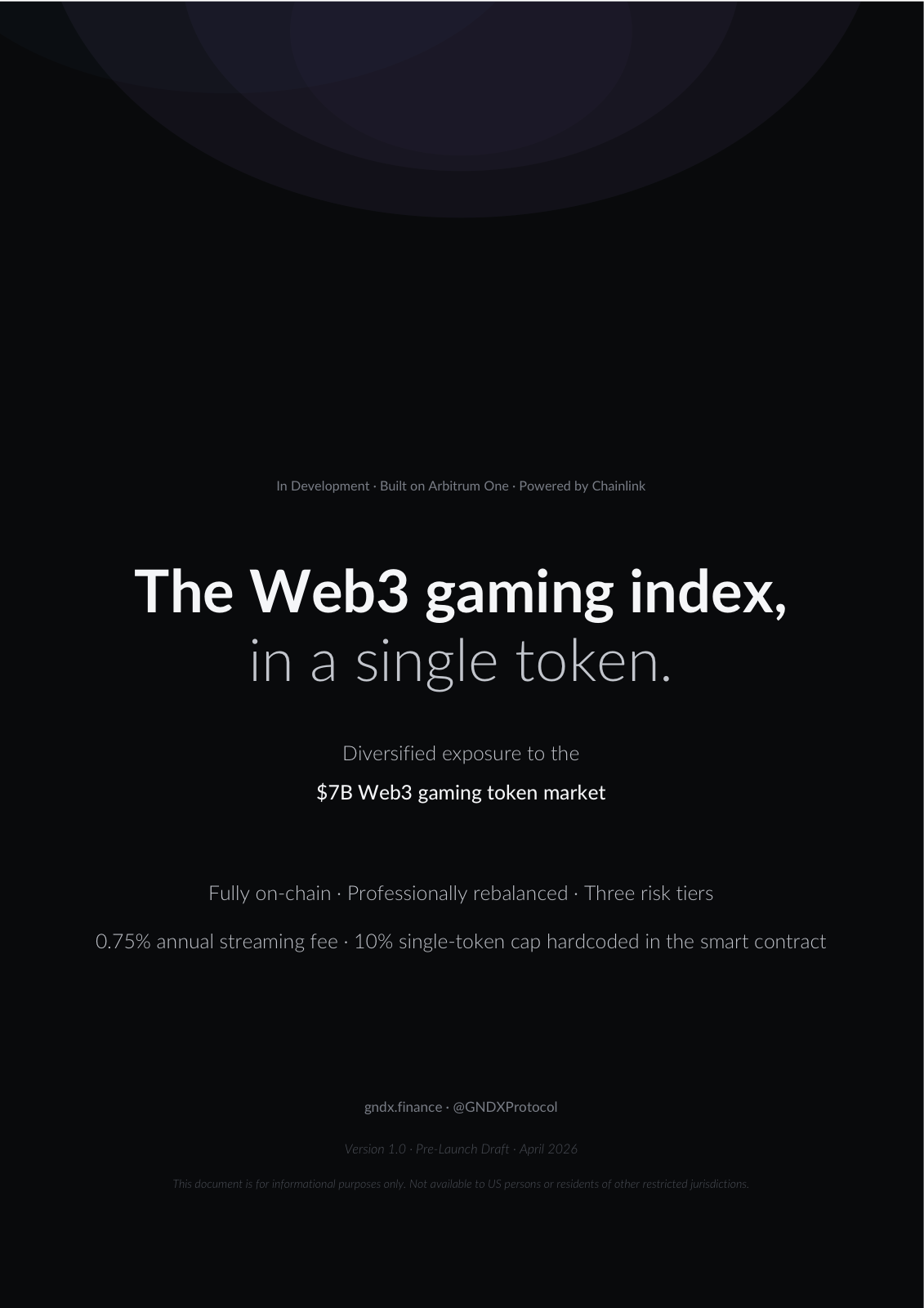 GNDX Protocol Litepaper — cover page